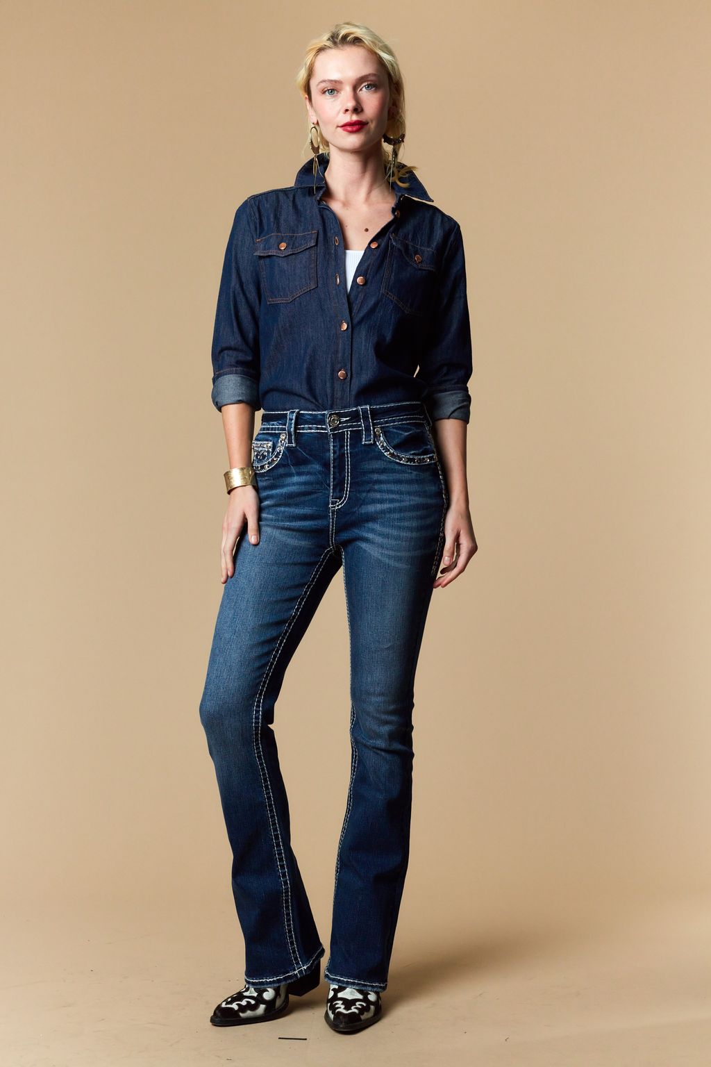 Women's Western Blue Denim W231 Bootcut