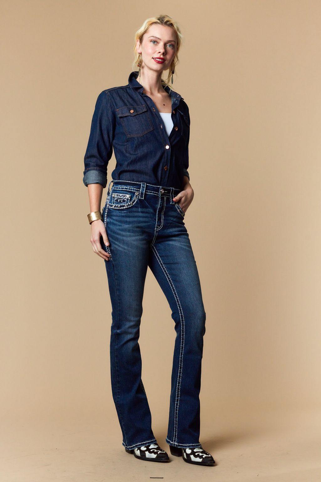 Women's Western Blue Denim W231 Bootcut