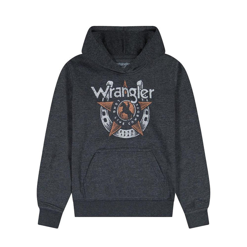 Wrangler Boy's Jet Black Horseshoe Hoodie 112384001
