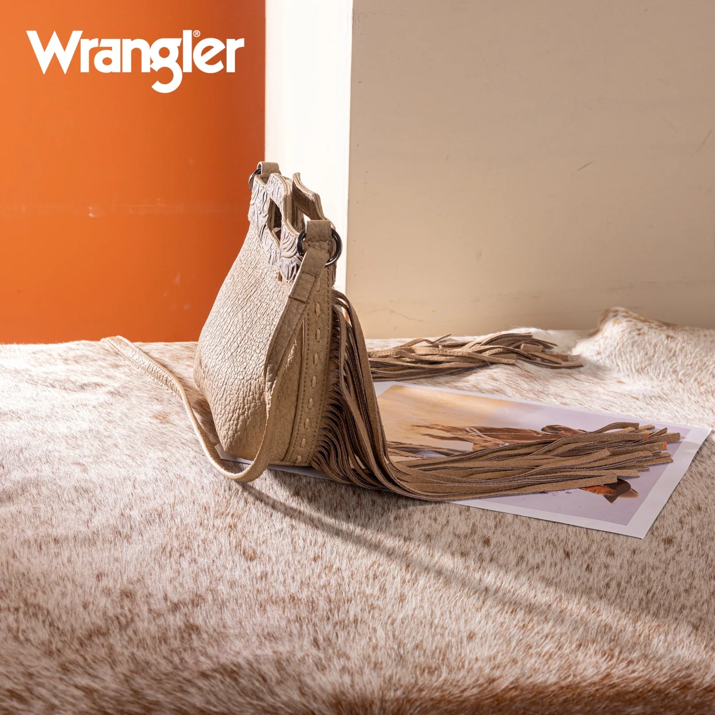 Wrangler Genuine Cowhide Handbag Tan WG283-8015TN