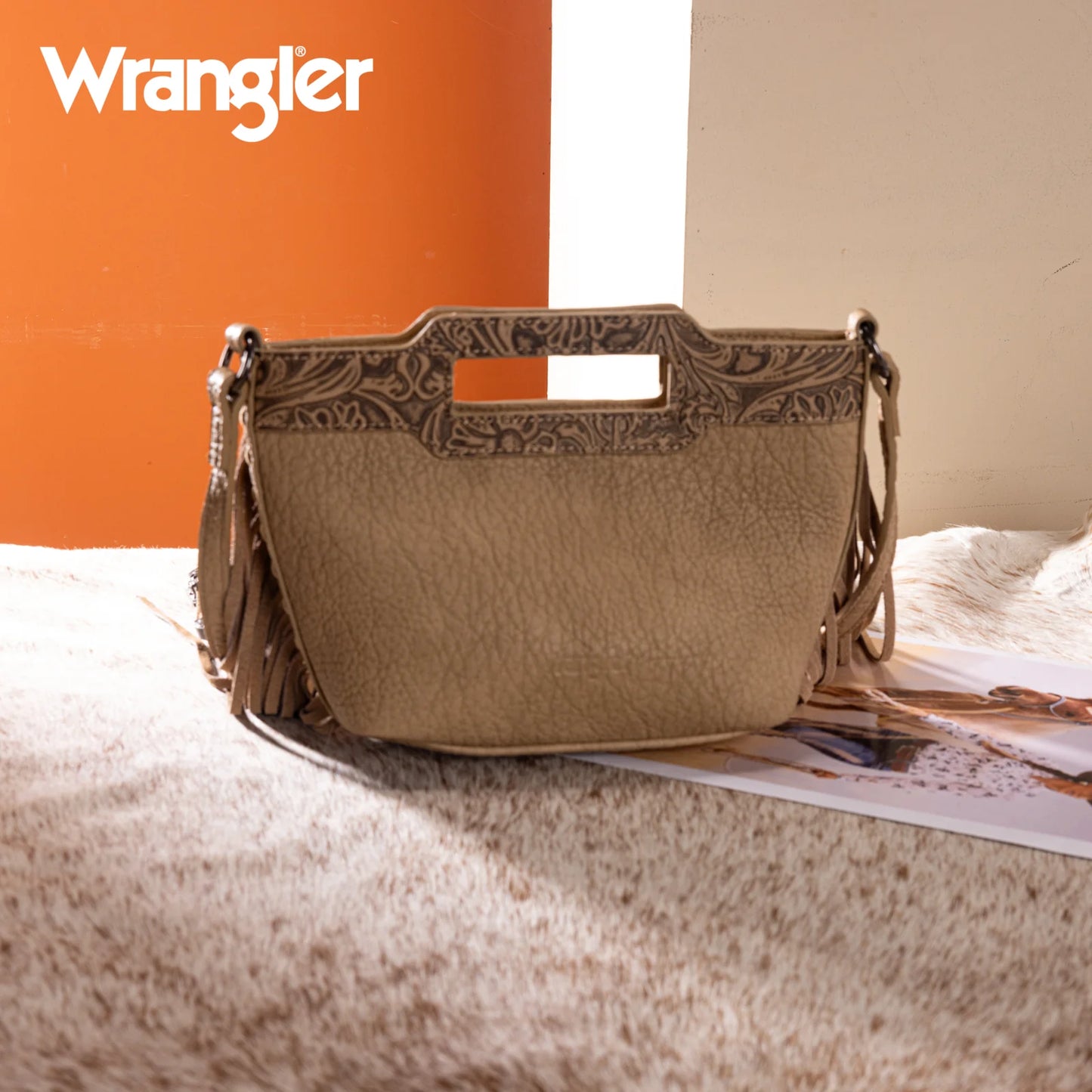Wrangler Genuine Cowhide Handbag Tan WG283-8015TN