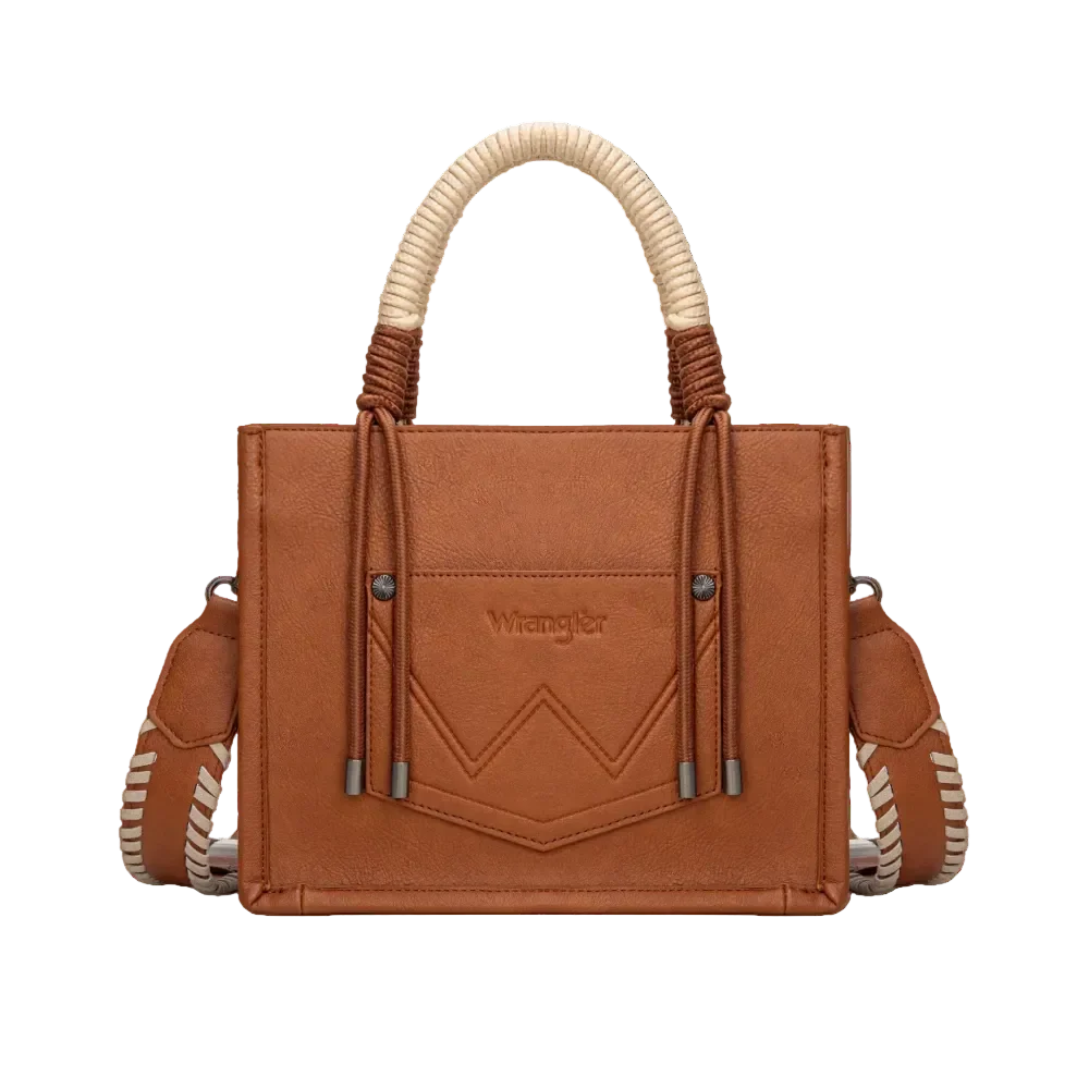 Wrangler Ladies Brown Cow Print Tote/Crossbody WG386-8120SBR