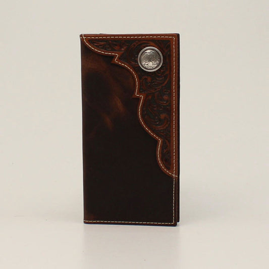 Ariat Youth Rodeo Round Conch Brown Wallet A3551302