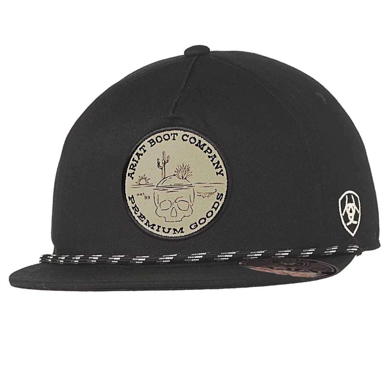 Ariat Cap Black Desert Skull Premium Goods Patch A300087501
