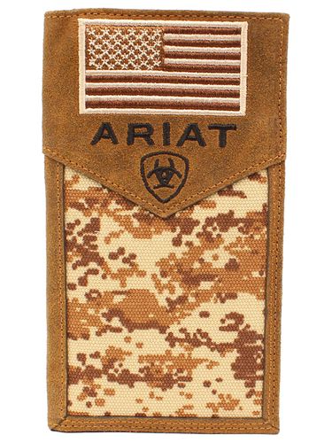 Ariat Men's MEDIUM BROWN DIGITAL CAMO RODEO WALLET A3536444