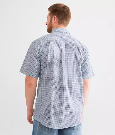 Ariat Men’s Edgar Classic Fit Short Sleeve Button down Shirt Blue Heaven 10051261
