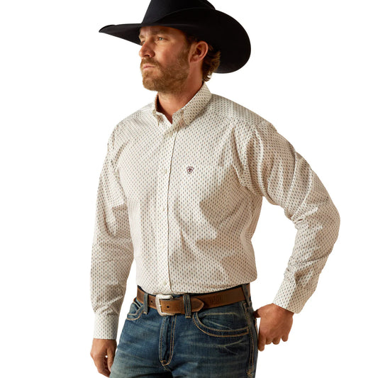 Ariat Mens Wrinkle-Free Izzy LS Shrt White 10054046