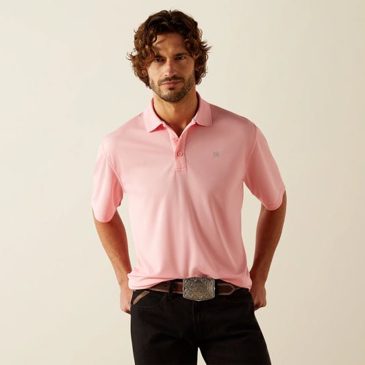 Ariat Mens Tek SS Polo Pink 10055252