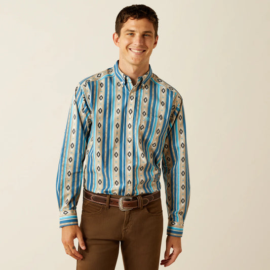 Ariat Mens Shiloh Long Sleeve Shirt Khaki 10058969