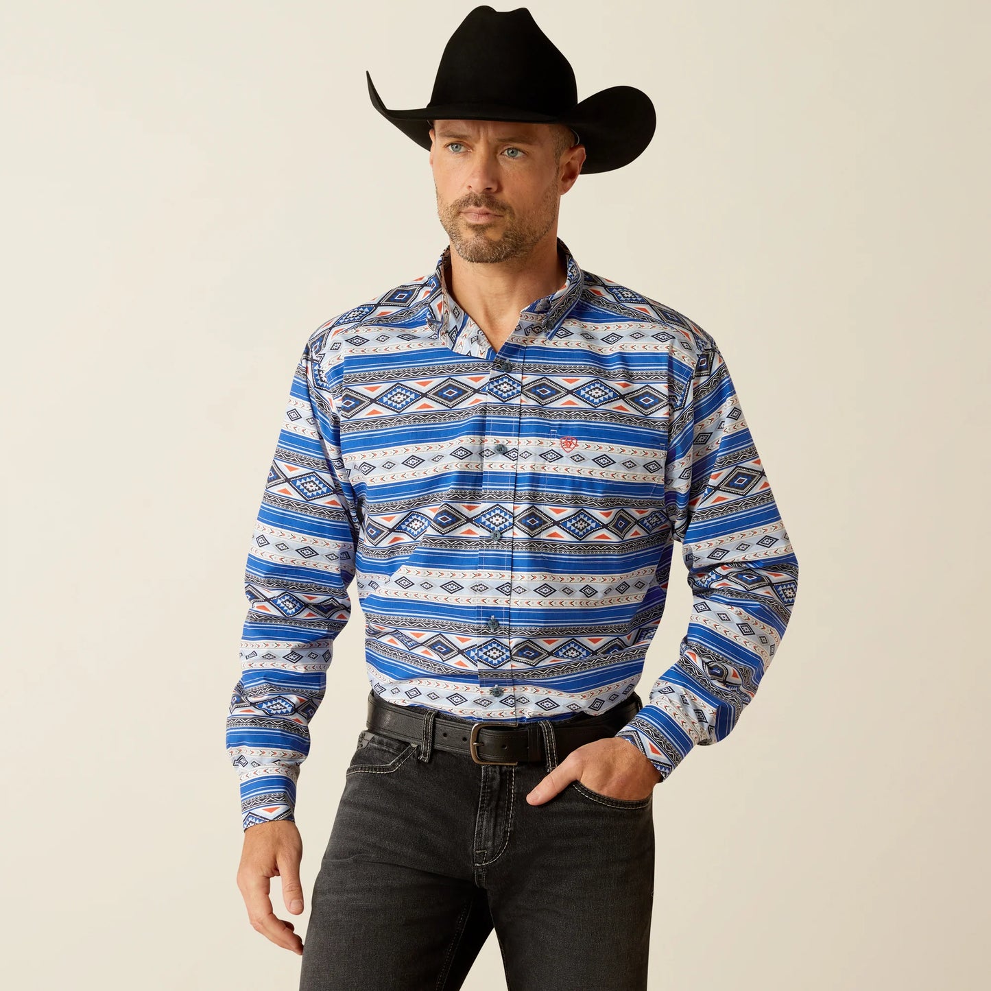 Ariat Mens Ryder LS Shrt Royal Blue 10052355
