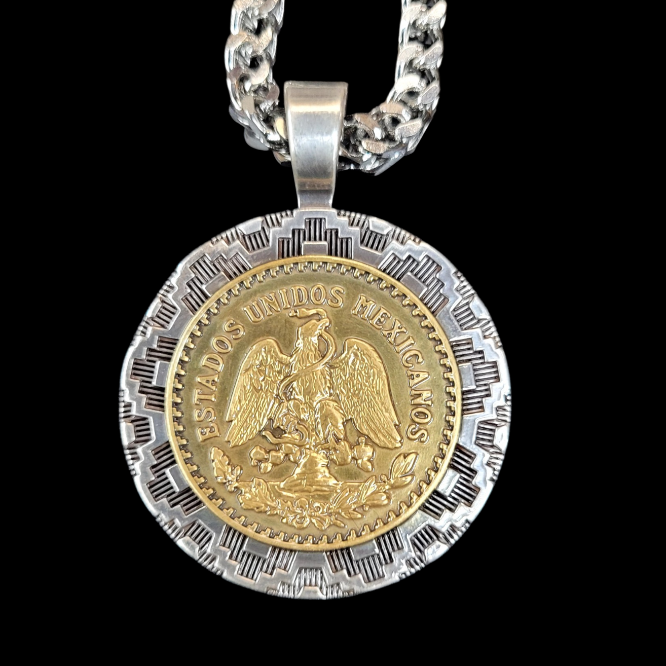 Silver Strike Peso Coin Pendant D47030
