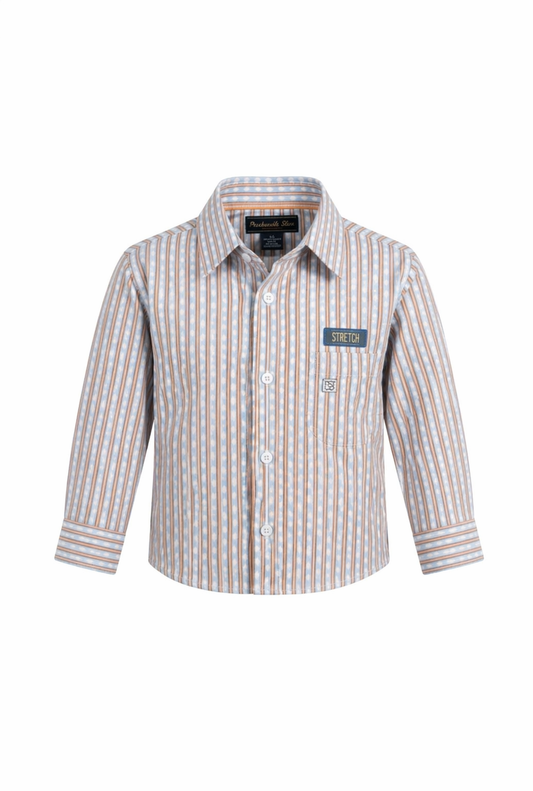 Panhandle Boys Rust Printed Long Sleeve Shirt SBB2S08281