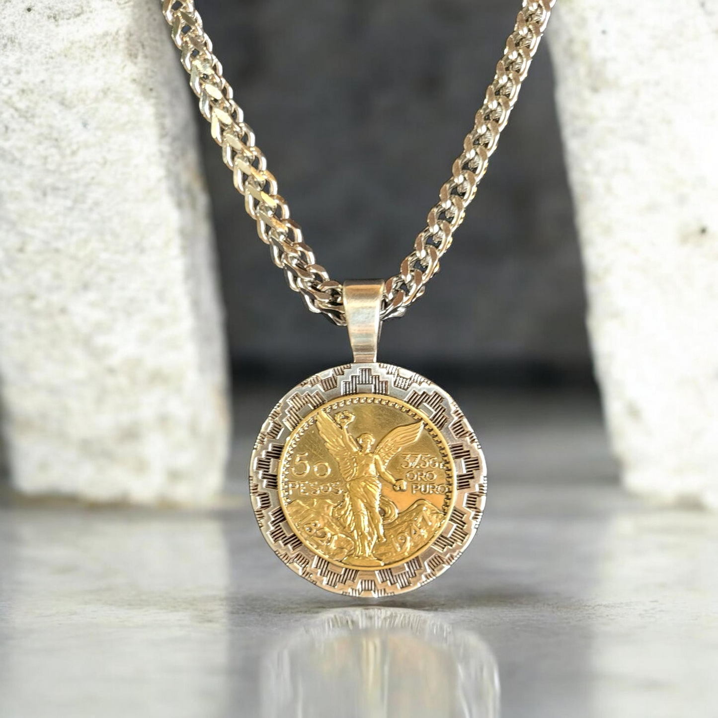 Silver Strike Peso Coin Pendant D47030