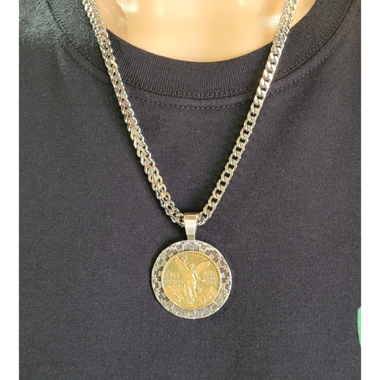 Silver Strike Peso Coin Pendant D47030