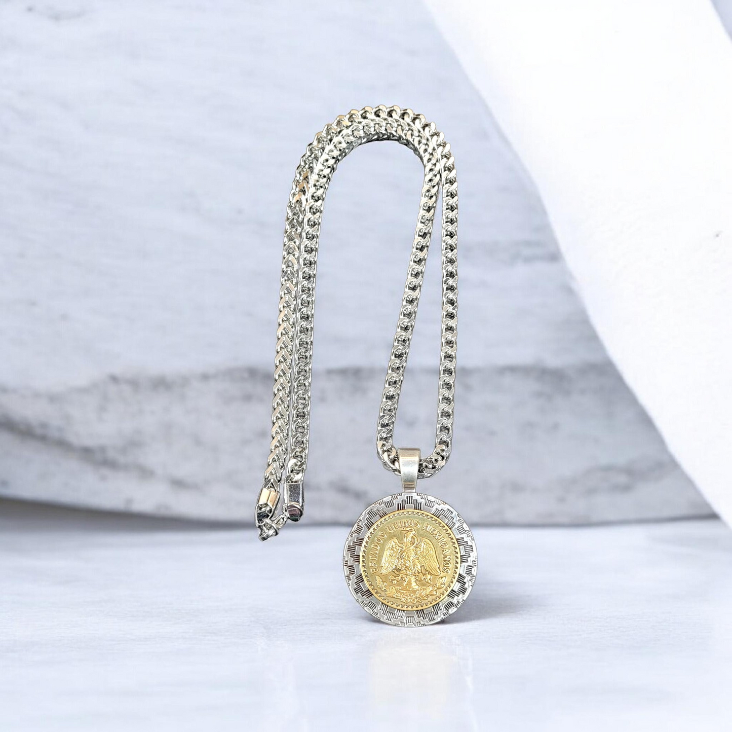 Silver Strike Peso Coin Pendant D47030
