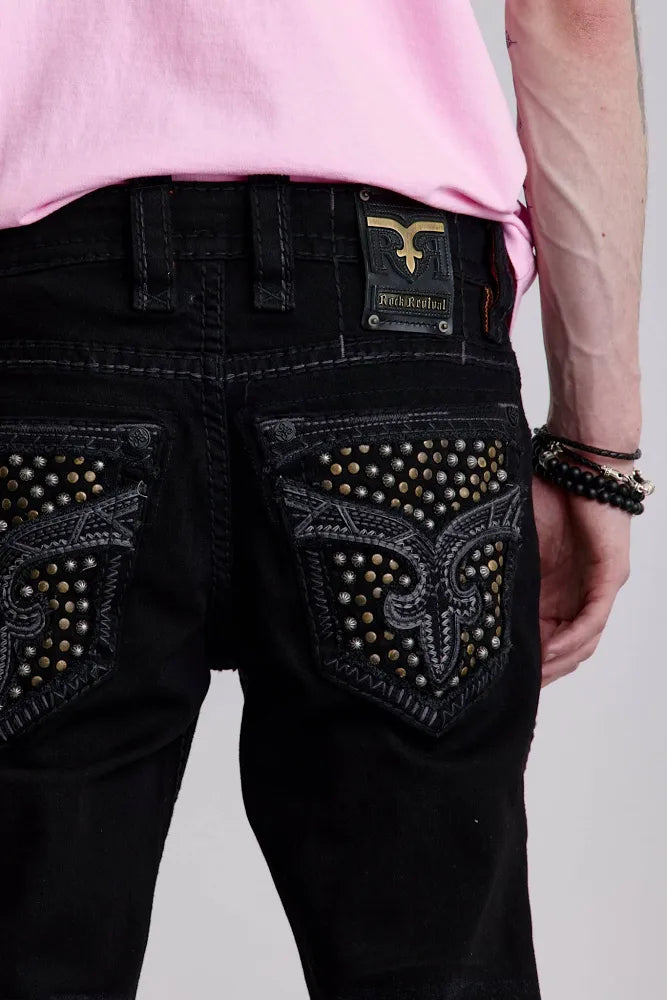 Rock Revival Men's Straight Remy Black