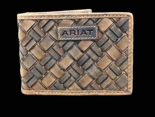 Ariat Bifold Wallet Basket Weave Medium Brown A3567744