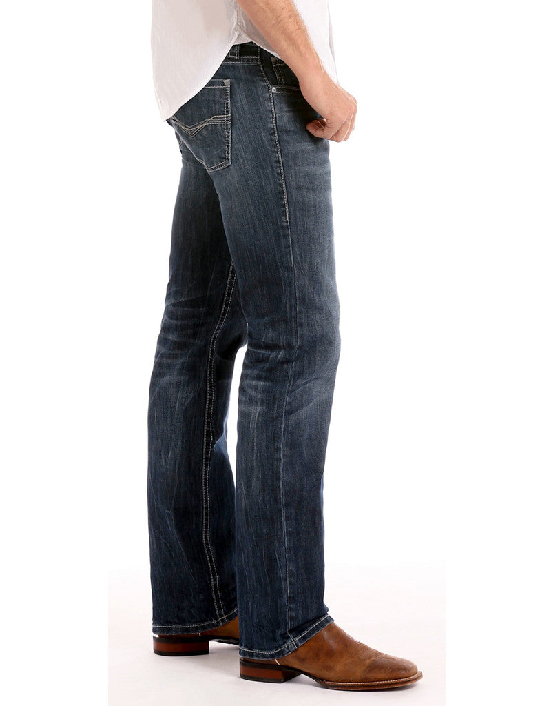 Rock & Roll Denim Men's Revolver Slim Straight Jeans M1R3482