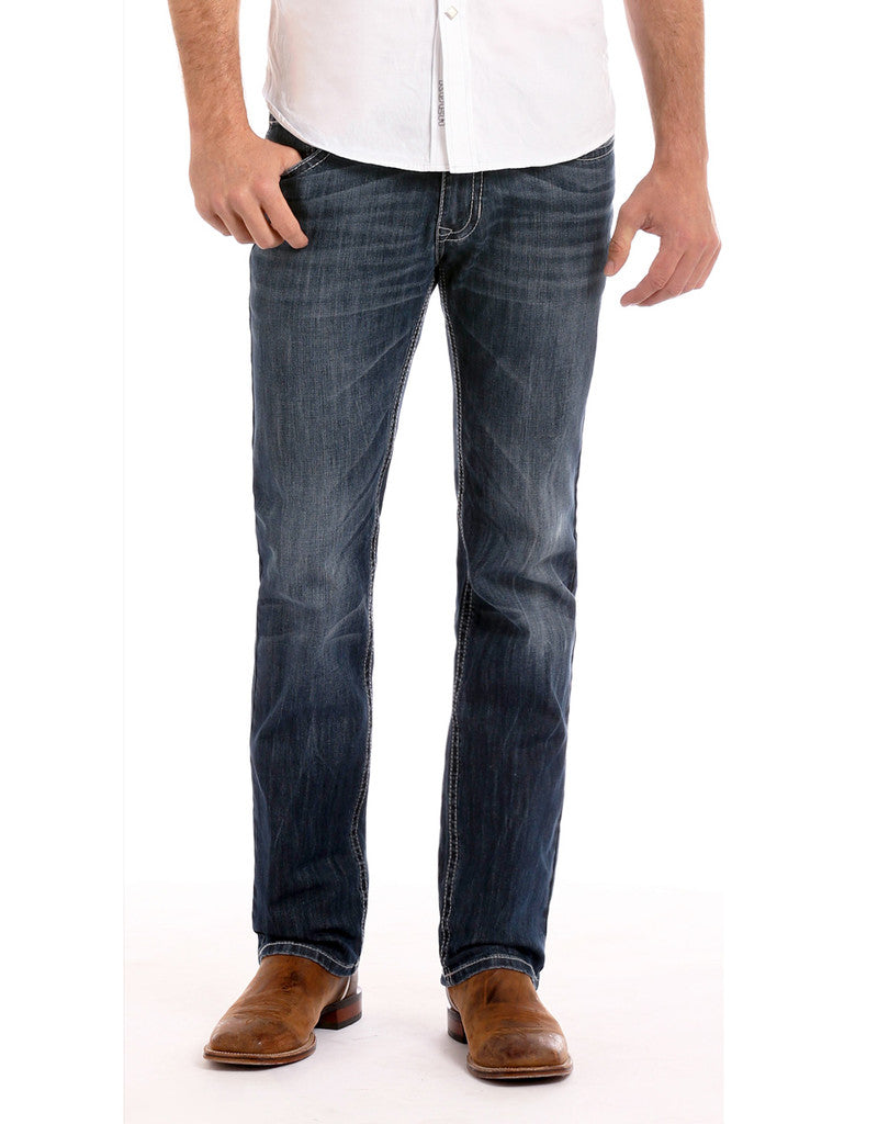 Rock & Roll Denim Men's Revolver Slim Straight Jeans M1R3482