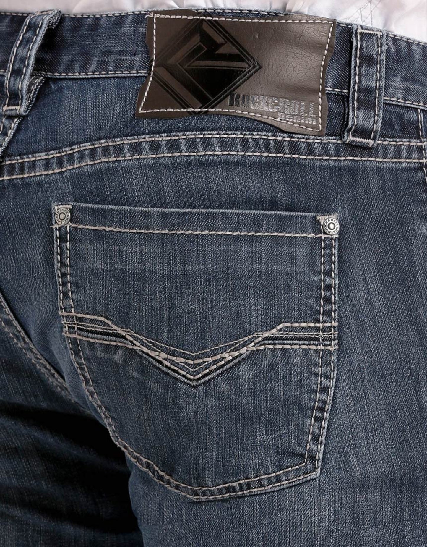 Rock & Roll Denim Men's Revolver Slim Straight Jeans M1R3482