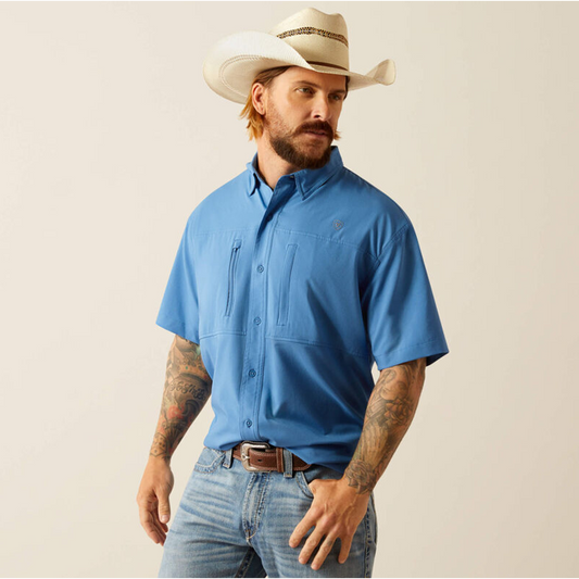 Ariat Men's Venttek Short Sleeve Shirt Sapphire 10055241