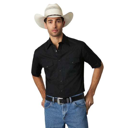 Wrangler Mens Sport Western Snap Front Shirt 71106BK