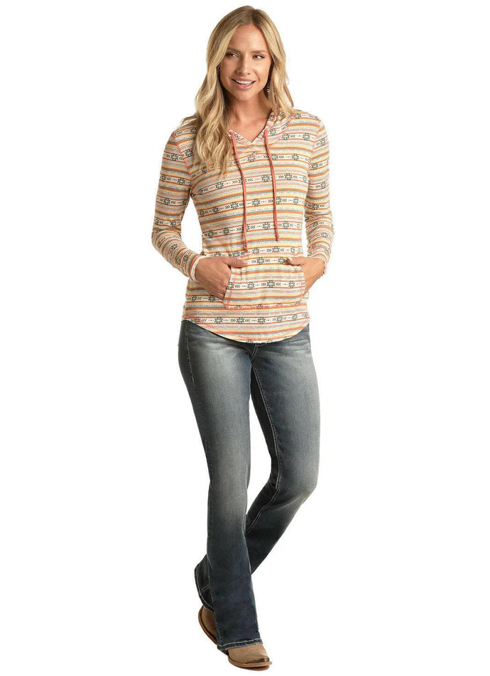 Panhandle Woman Aztec Print Hoodie