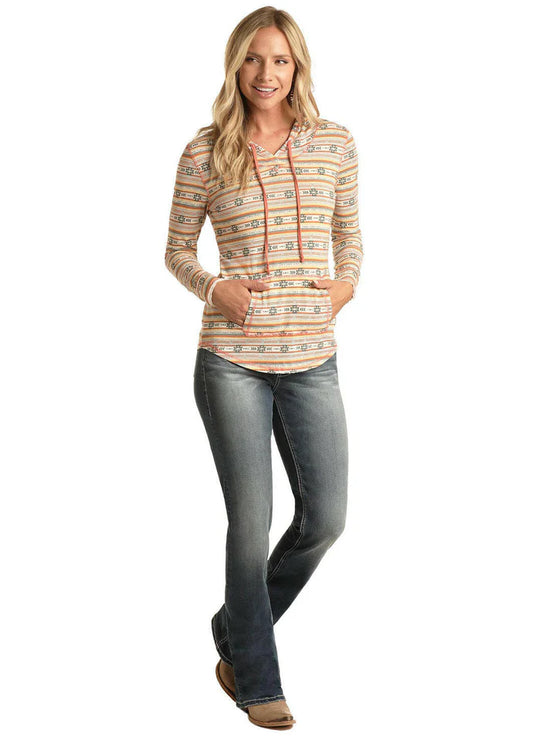 Panhandle Woman Aztec Print Hoodie